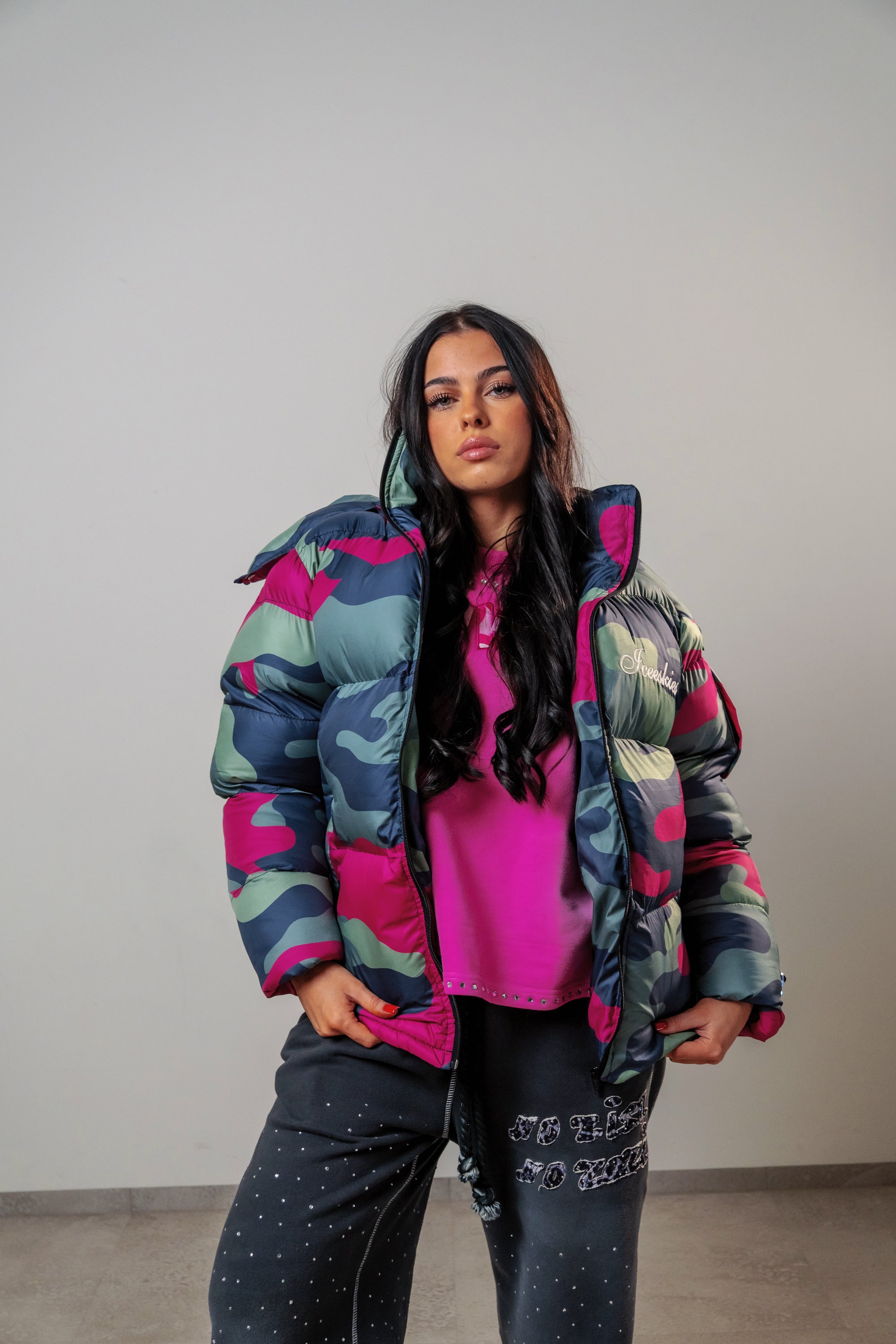Camo puffer jacket