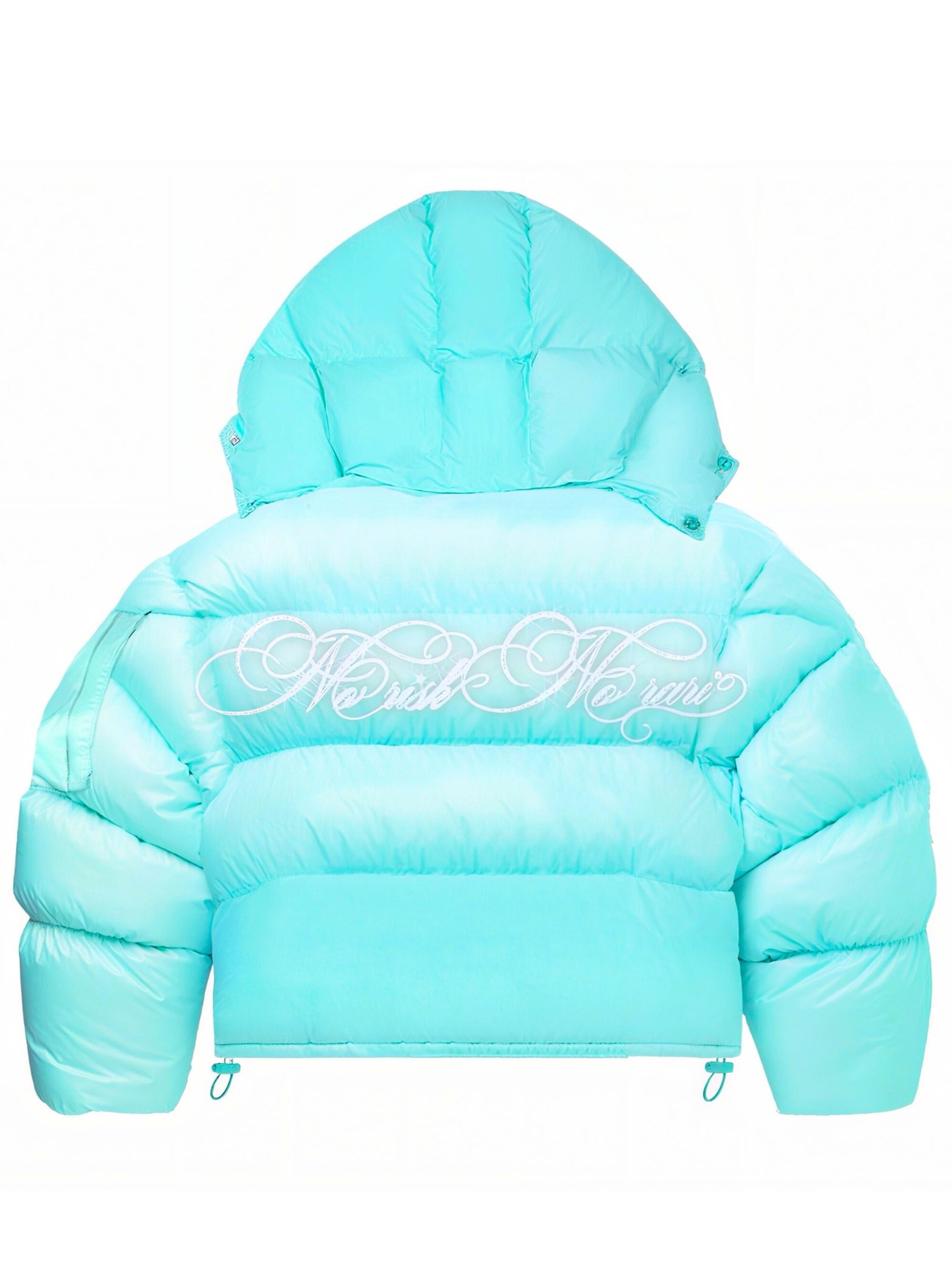Turquoise blue puffer jacket