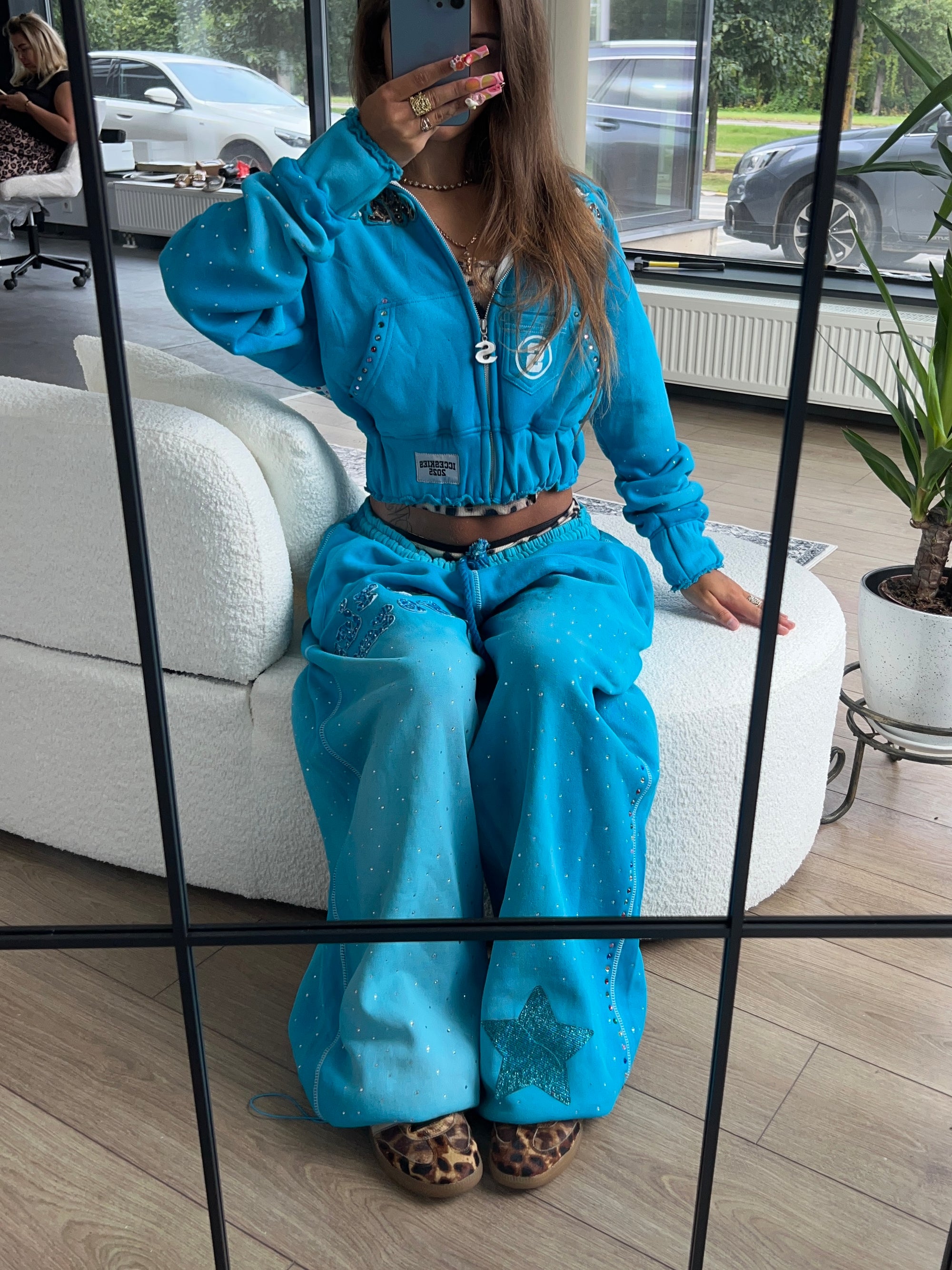 No Risk No Rari Tracksuit Aqua Blue