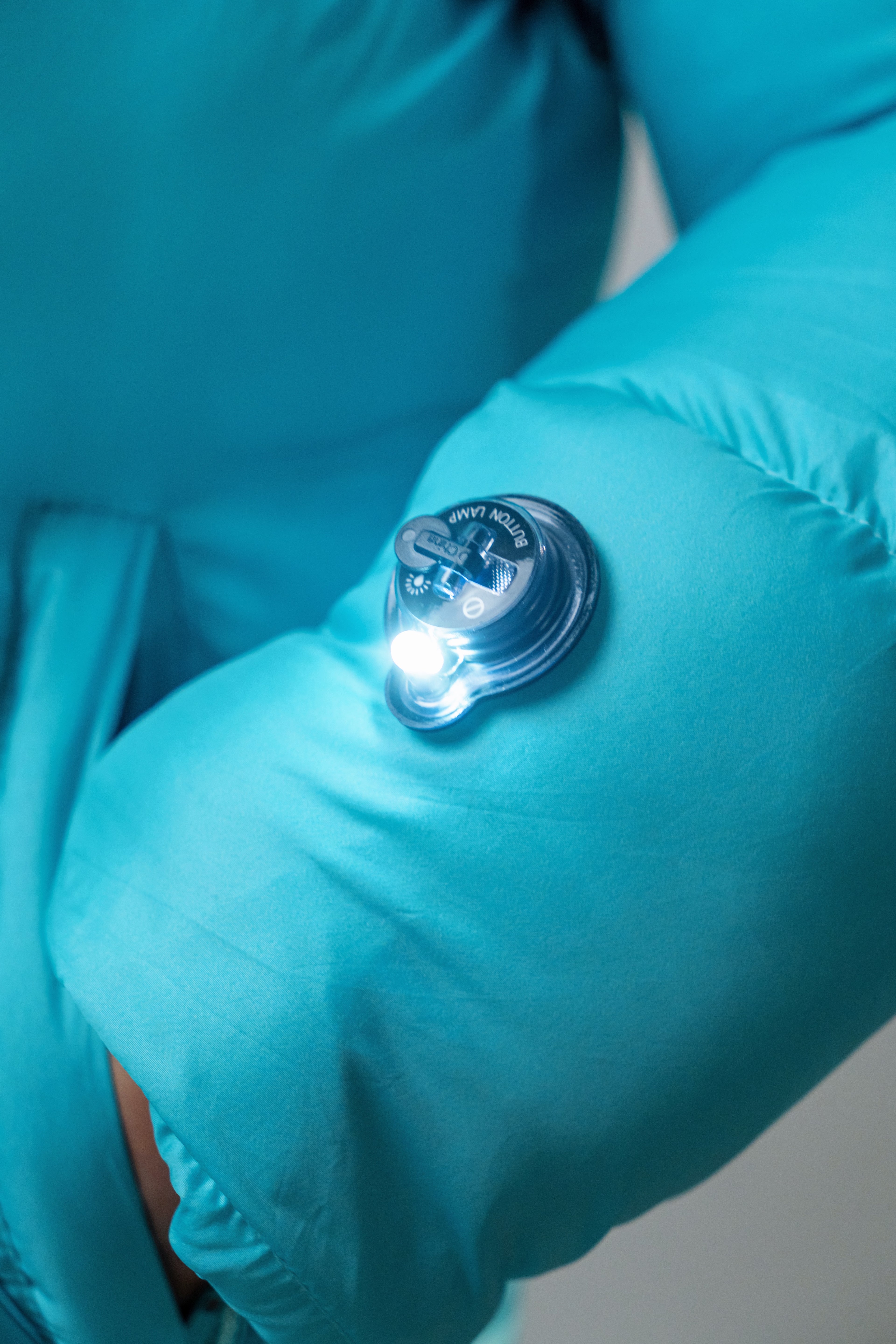 Turquoise blue puffer jacket