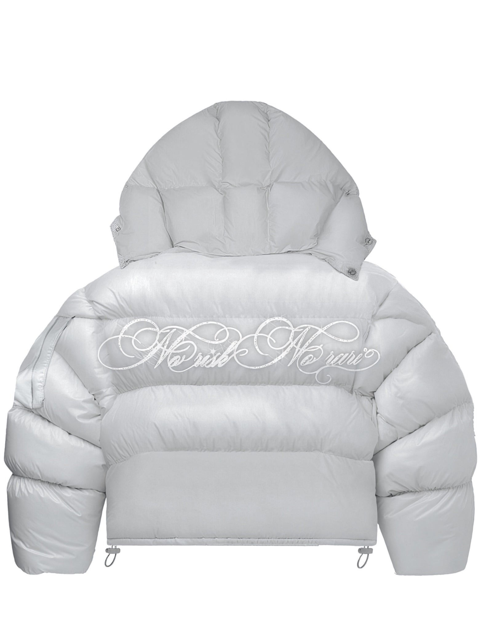 Silver puffer jacket