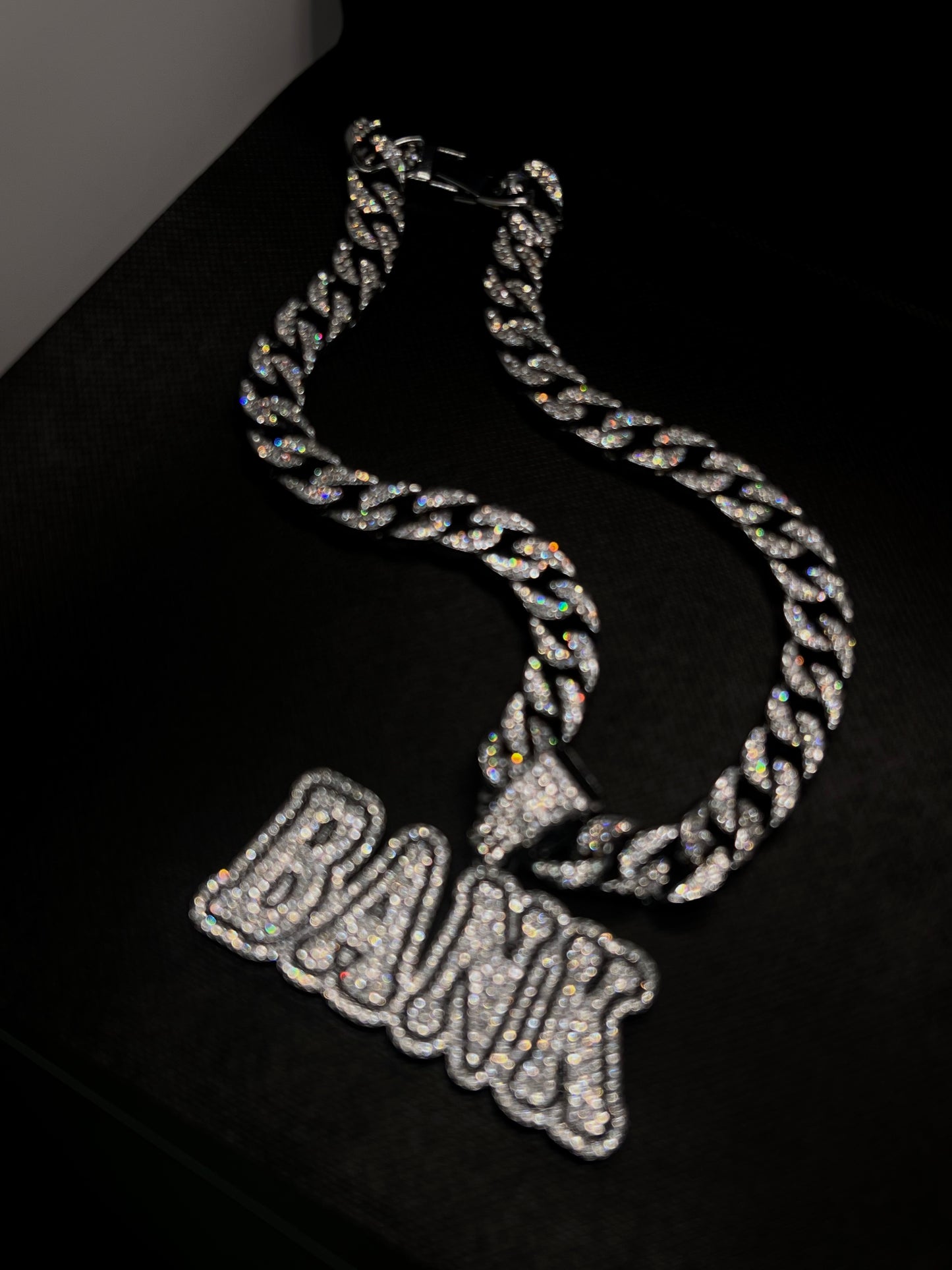 ICED OUT chain with “BANK” pendant