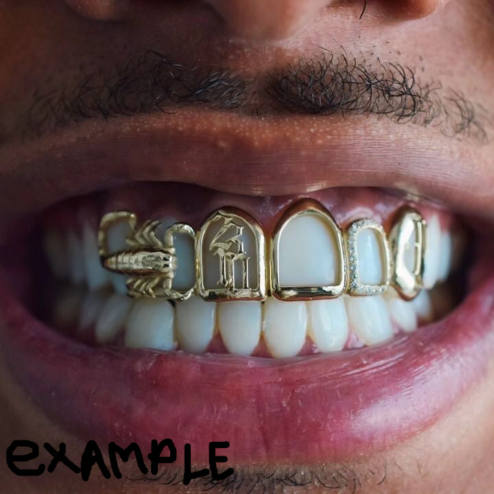 GRILLZ "gold double cap "