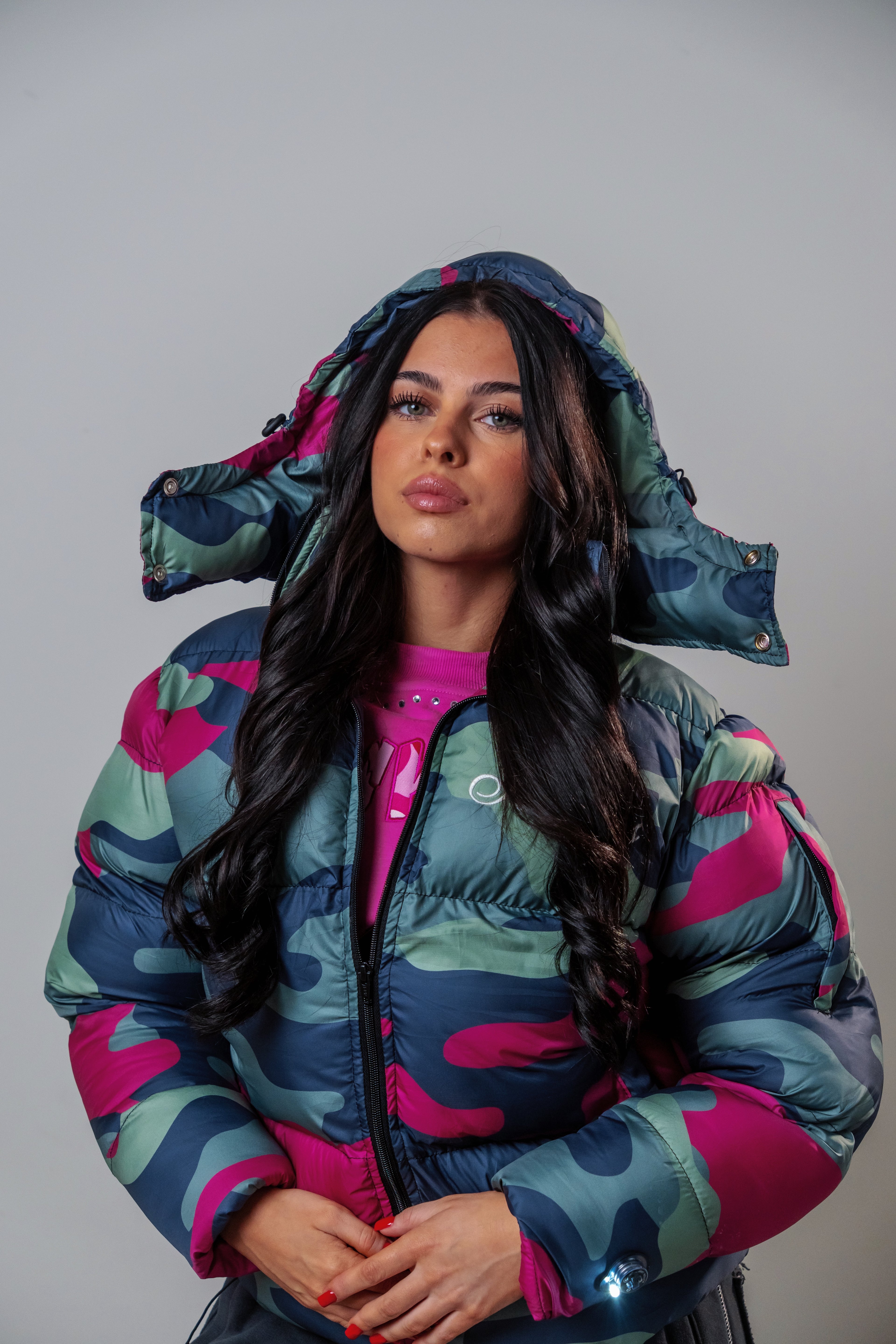 Camo puffer jacket
