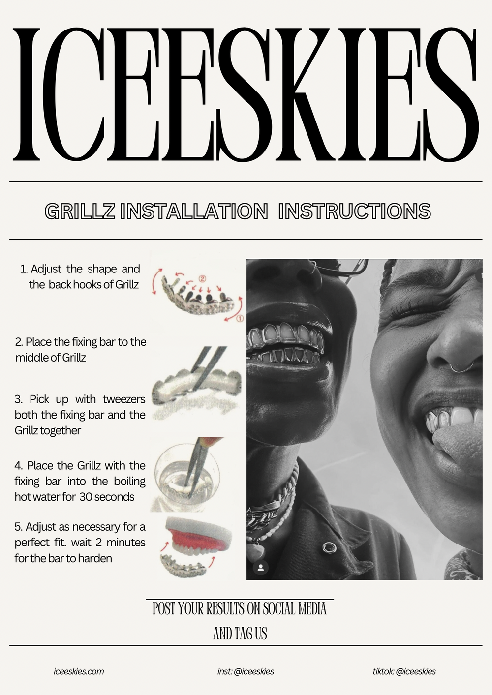GRILLZ "double cap w gems"