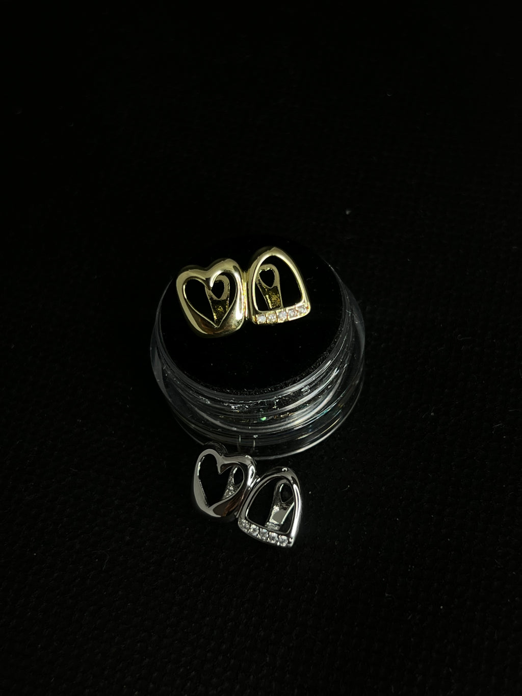 Heart-shaped double grillz