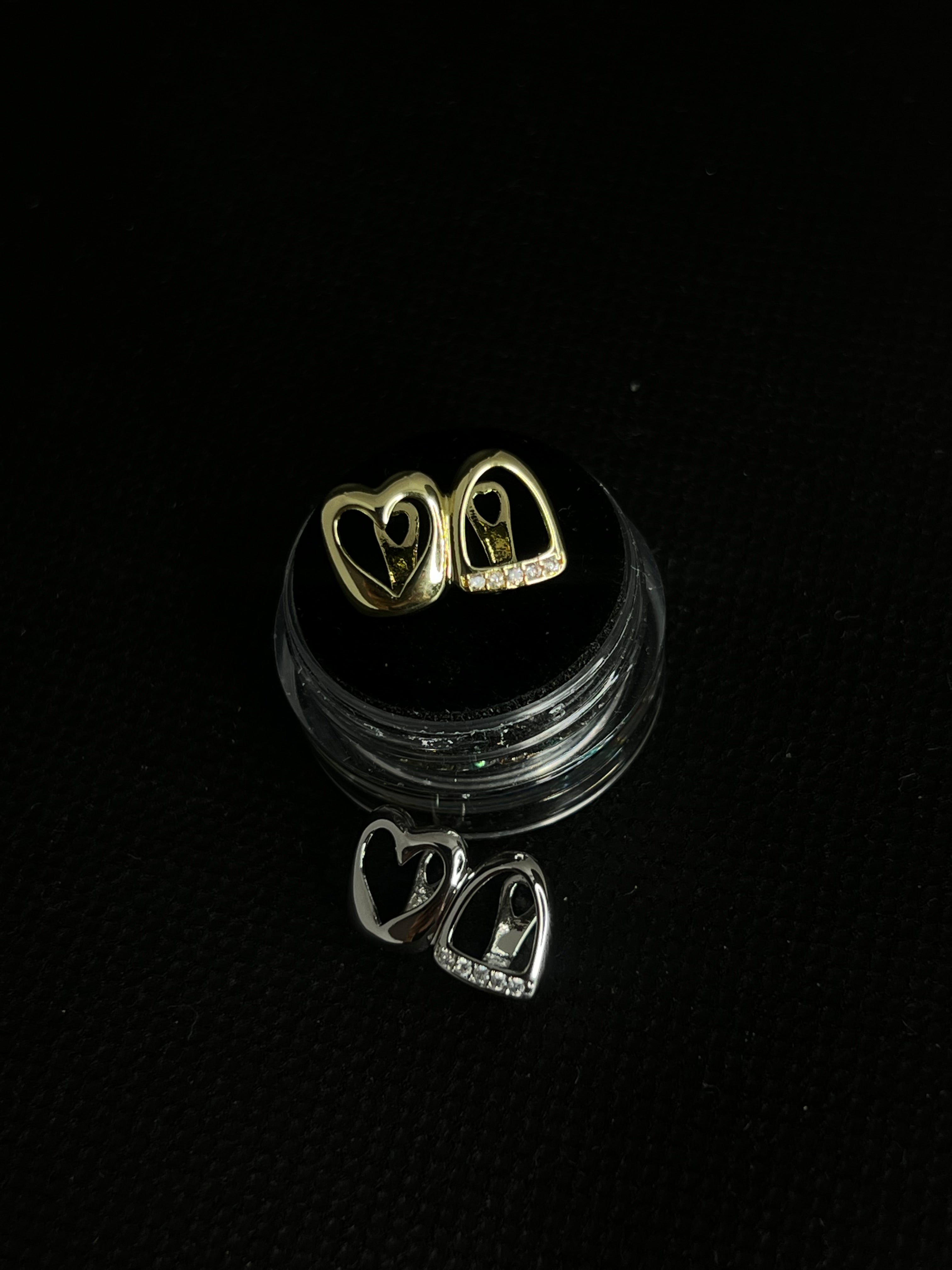 Heart-shaped double grillz