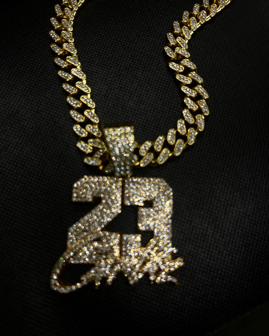 ICED OUT chain with “23 Crtz” pendant