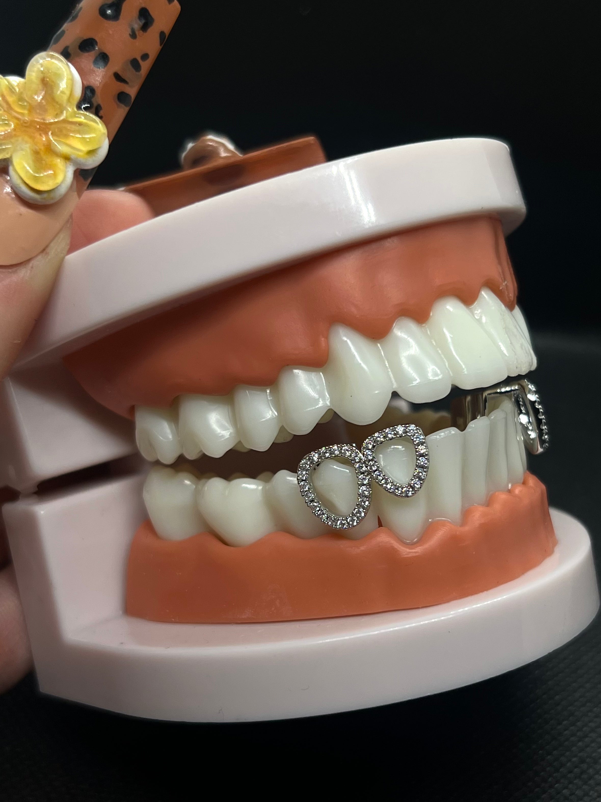 GRILLZ "double cap w gems"
