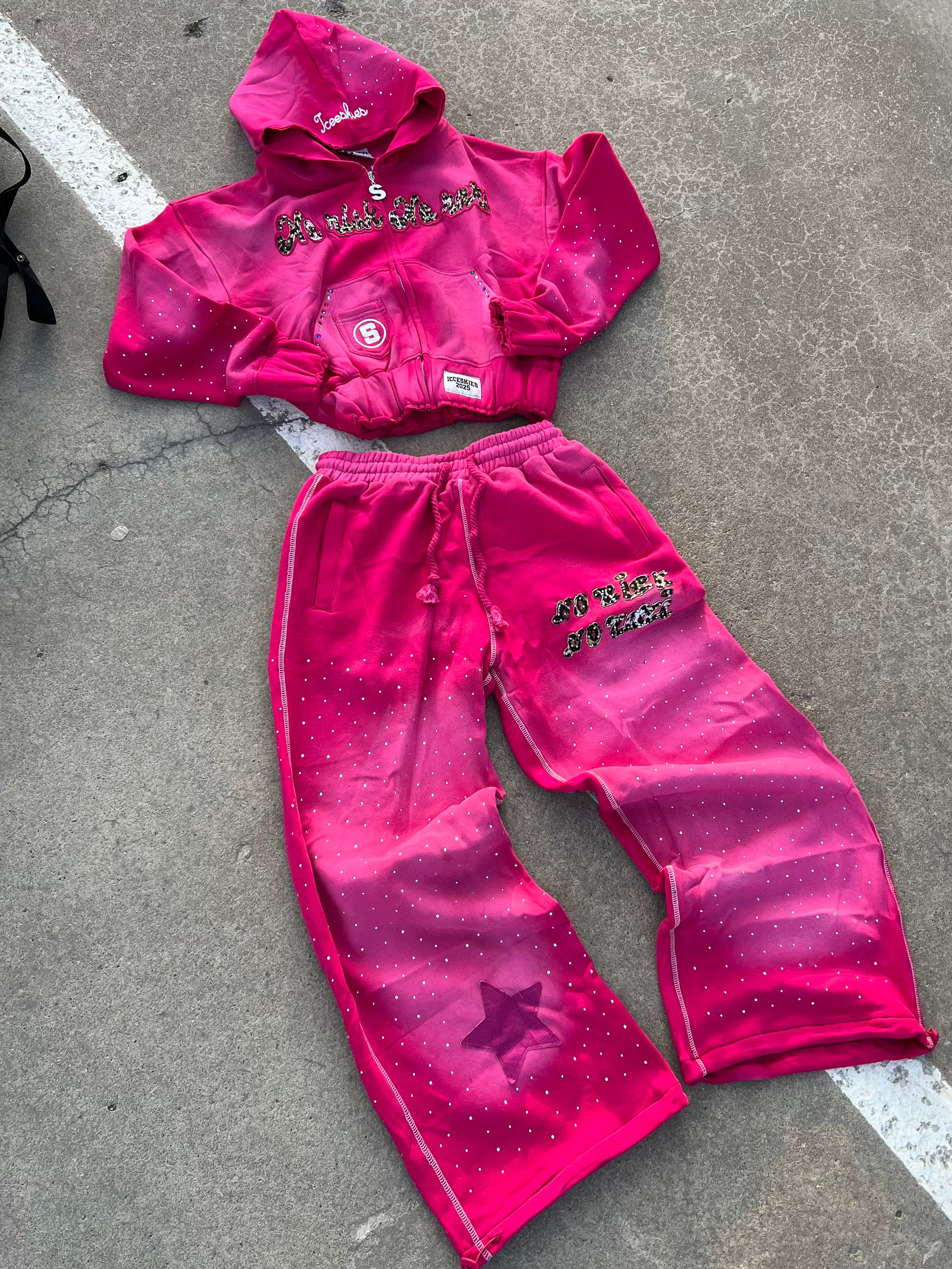 No Risk No Rari Tracksuit Hot Pink
