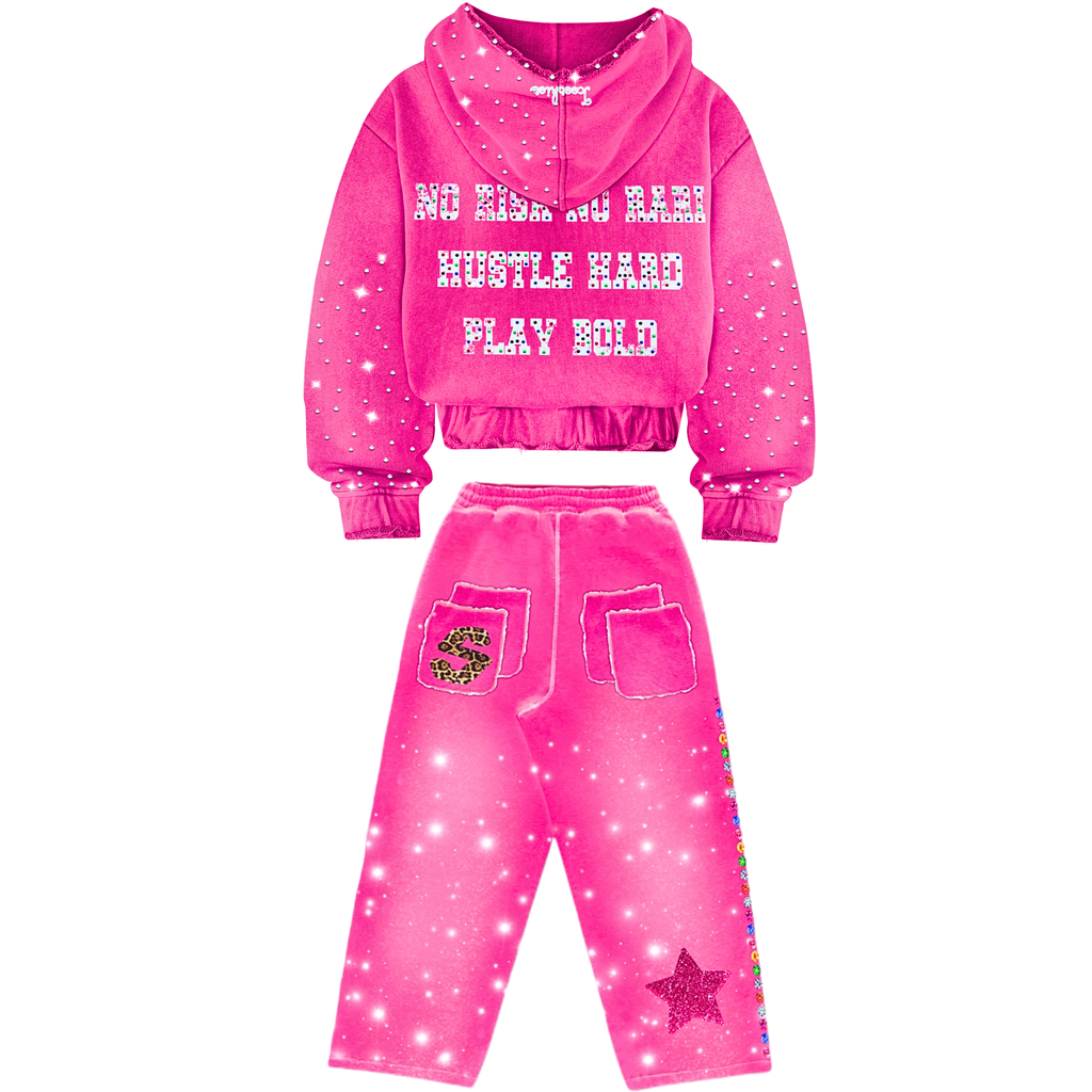 No Risk No Rari Tracksuit Hot Pink