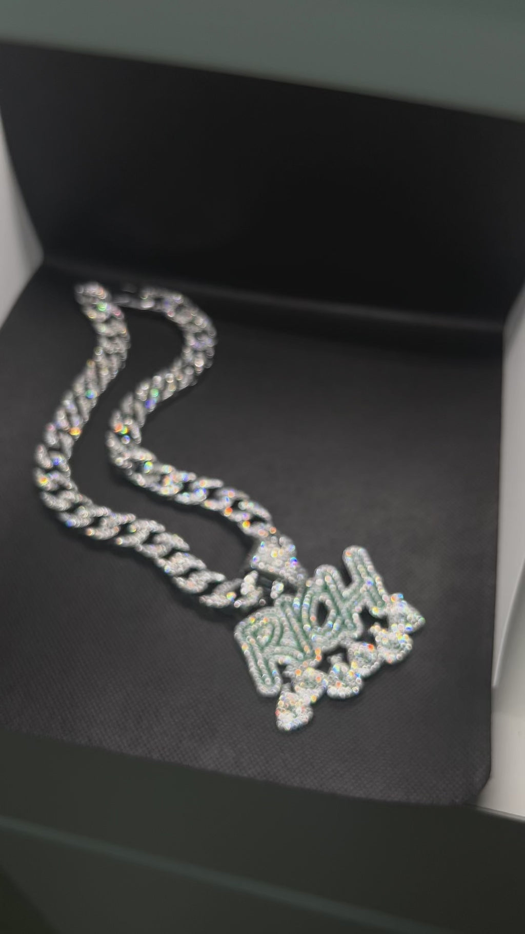 ICED OUT chain with pendant “RICH”